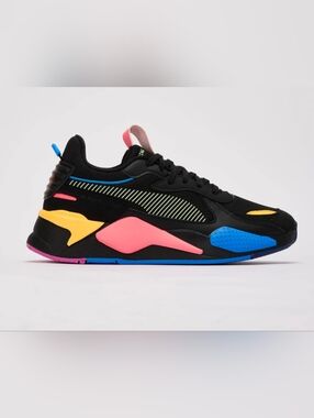 Puma RS-X Retro  Black Multicolor Athletic Sneaker Men's Size 8 Ladies 9.5